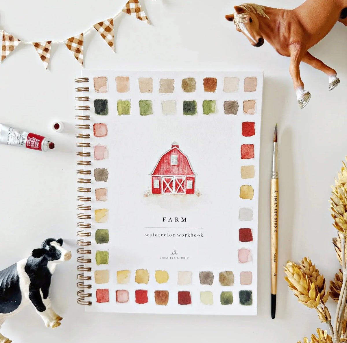 Farm Watercolor Workbook