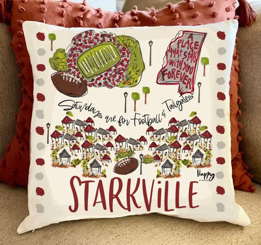 Starkville, Ms Double Sided Pillow