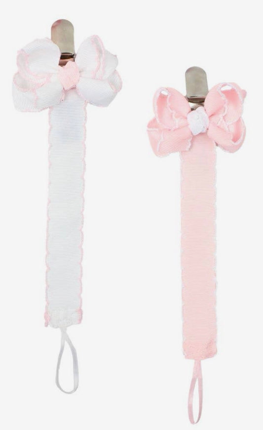 Crochet Bow Pacifier Clip
