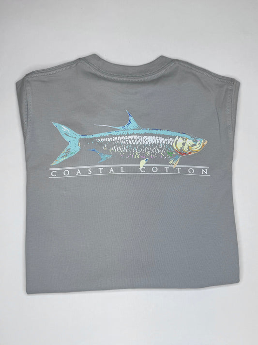 Youth SS Tee - Grey Tarpon