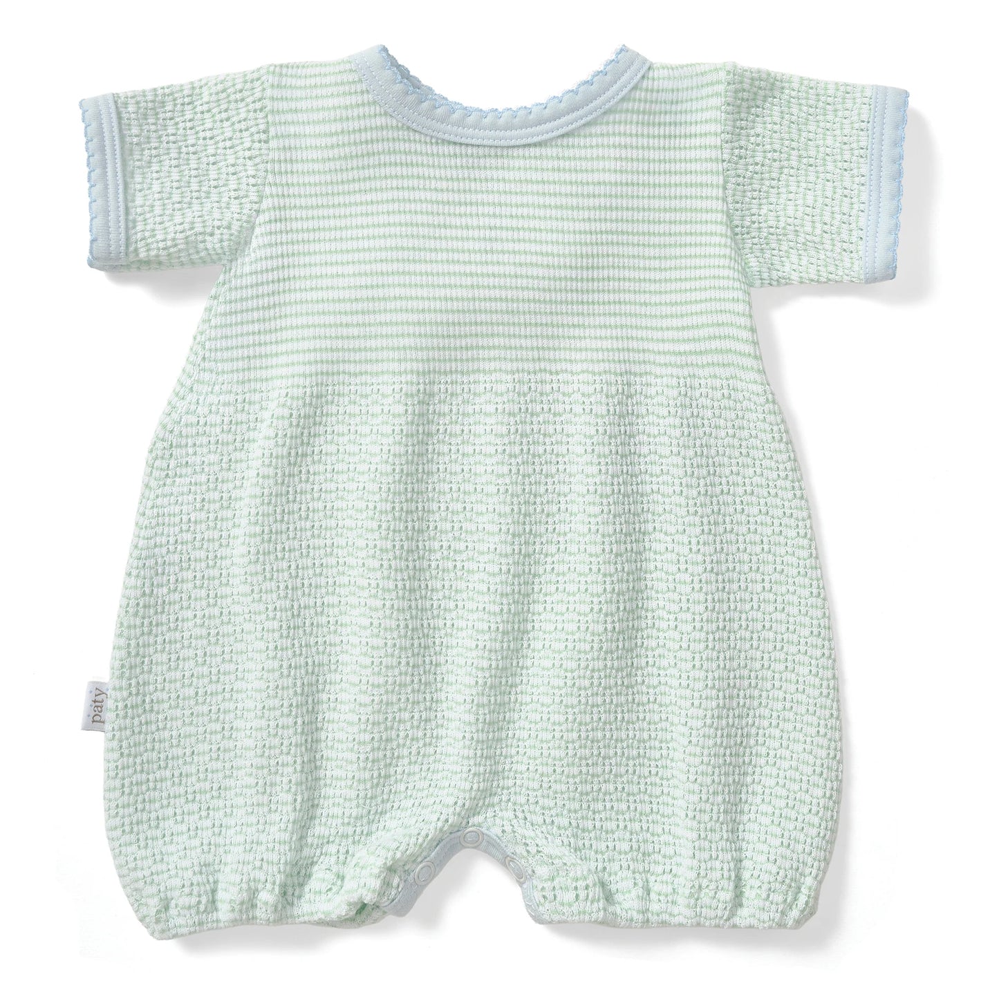Bubble w/ Pima Trim - Mint/Blue