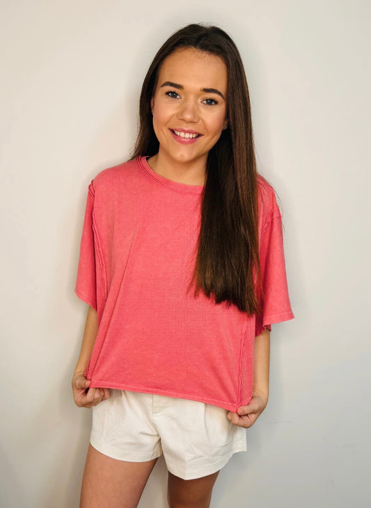 Keep It Casual Top - Watermelon