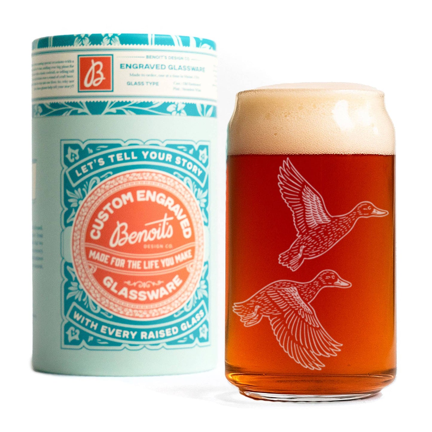 Engraved Glass - Ducks