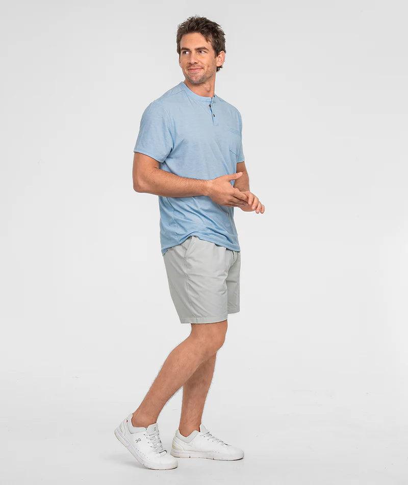 Max Comfort SS Henley - Blue Pearl