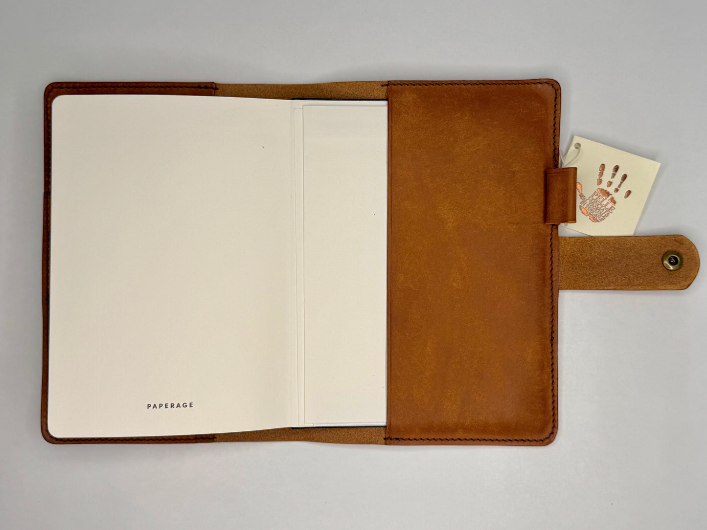 Italian Leather Notebook - Pueblo, Cognac