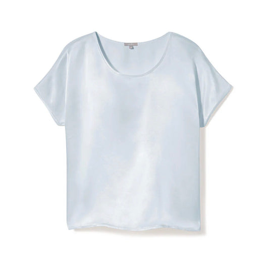 Roxxy Satin Tee - Pale Blue