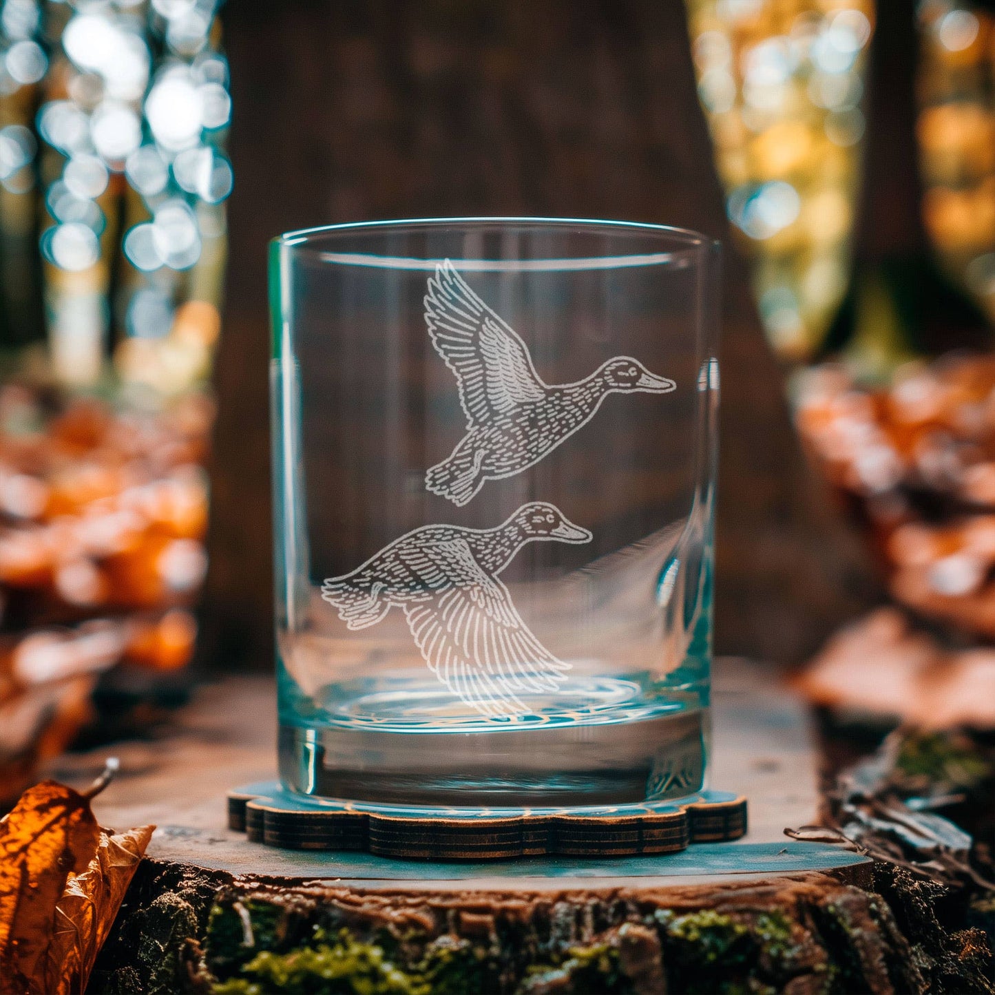 Engraved Glass - Ducks