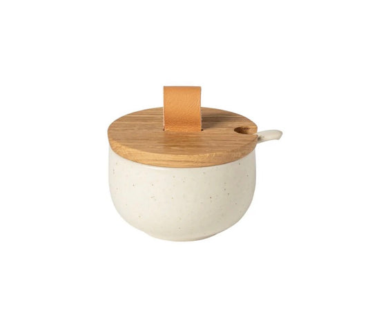 Sugar Bowl with Spoon and Wood Lid Pacifica, Casafina by COSTA NOVA