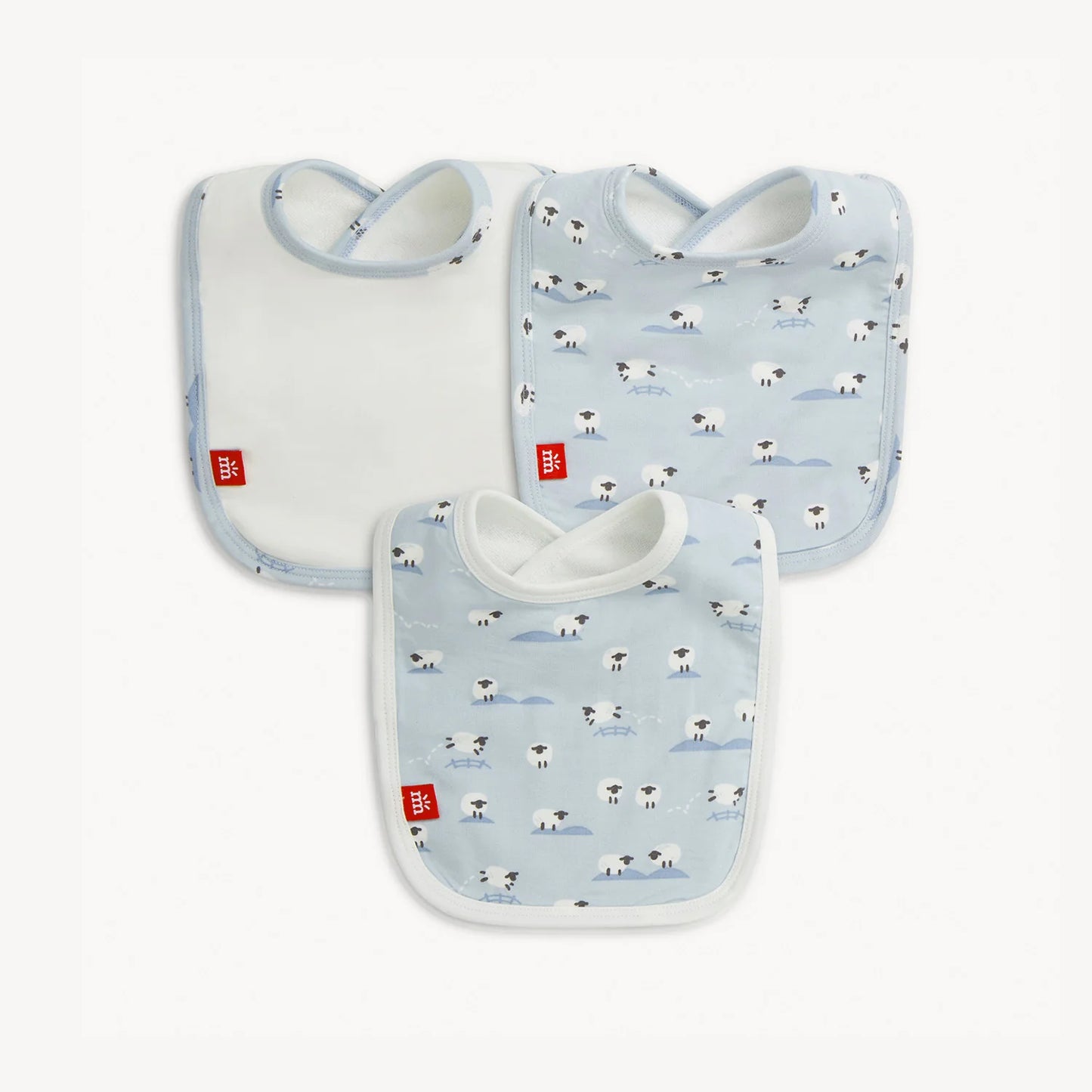 BaaBaa Baby Blue Bib 3-PK