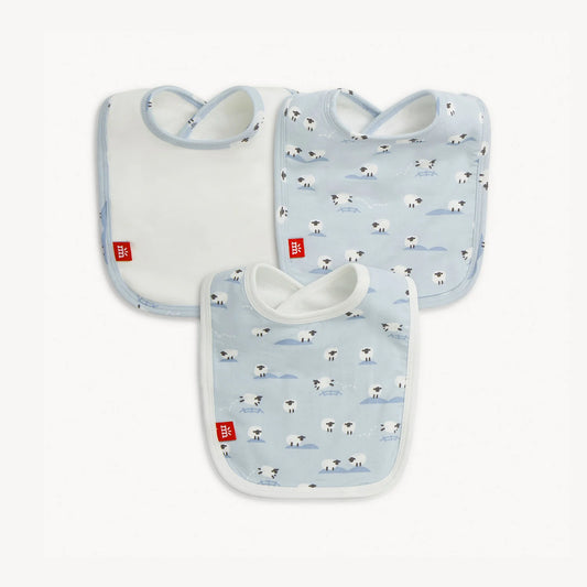 BaaBaa Baby Blue Bib 3-PK