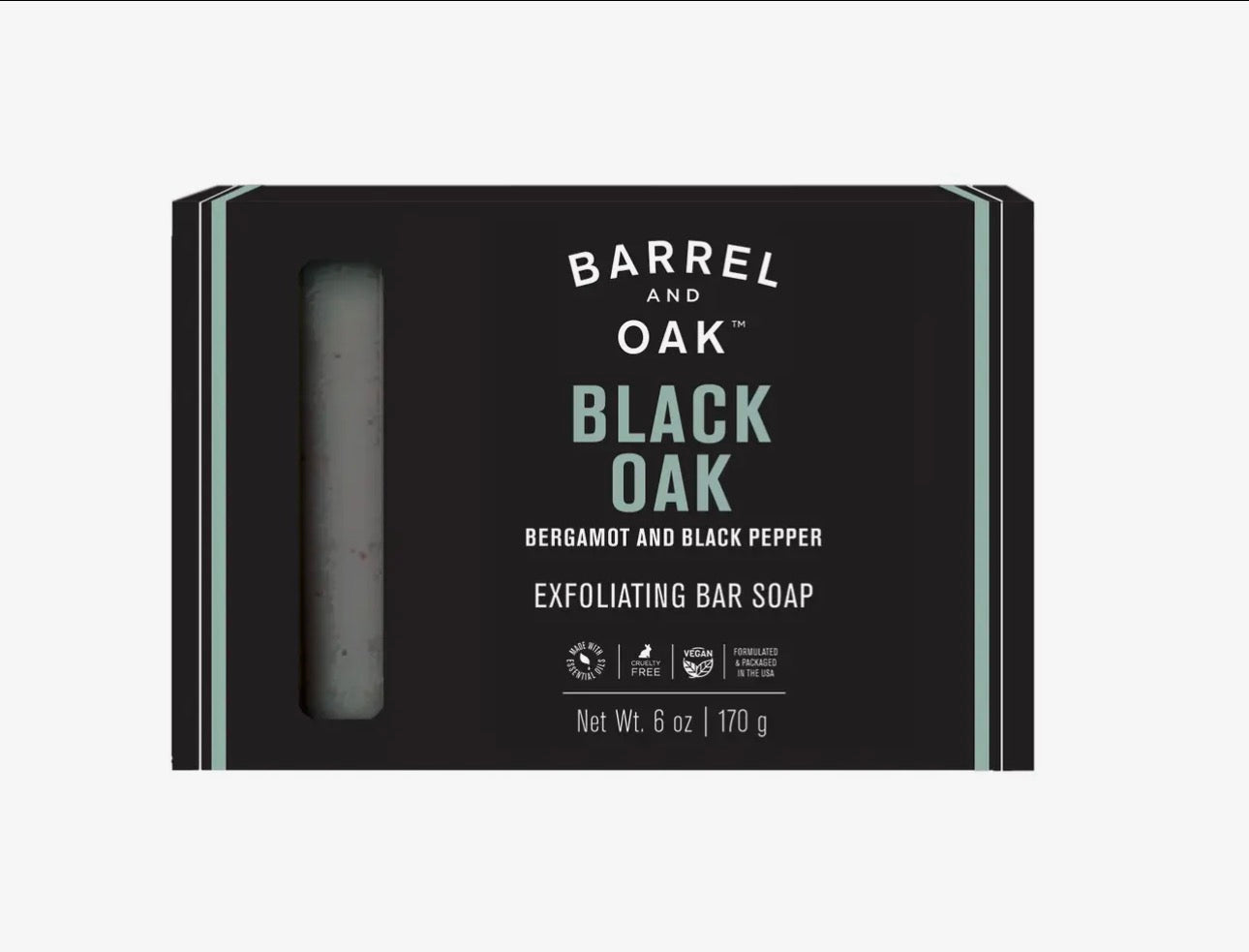 Barrel & Oak Exfoliating Bar Soap - Black Oak