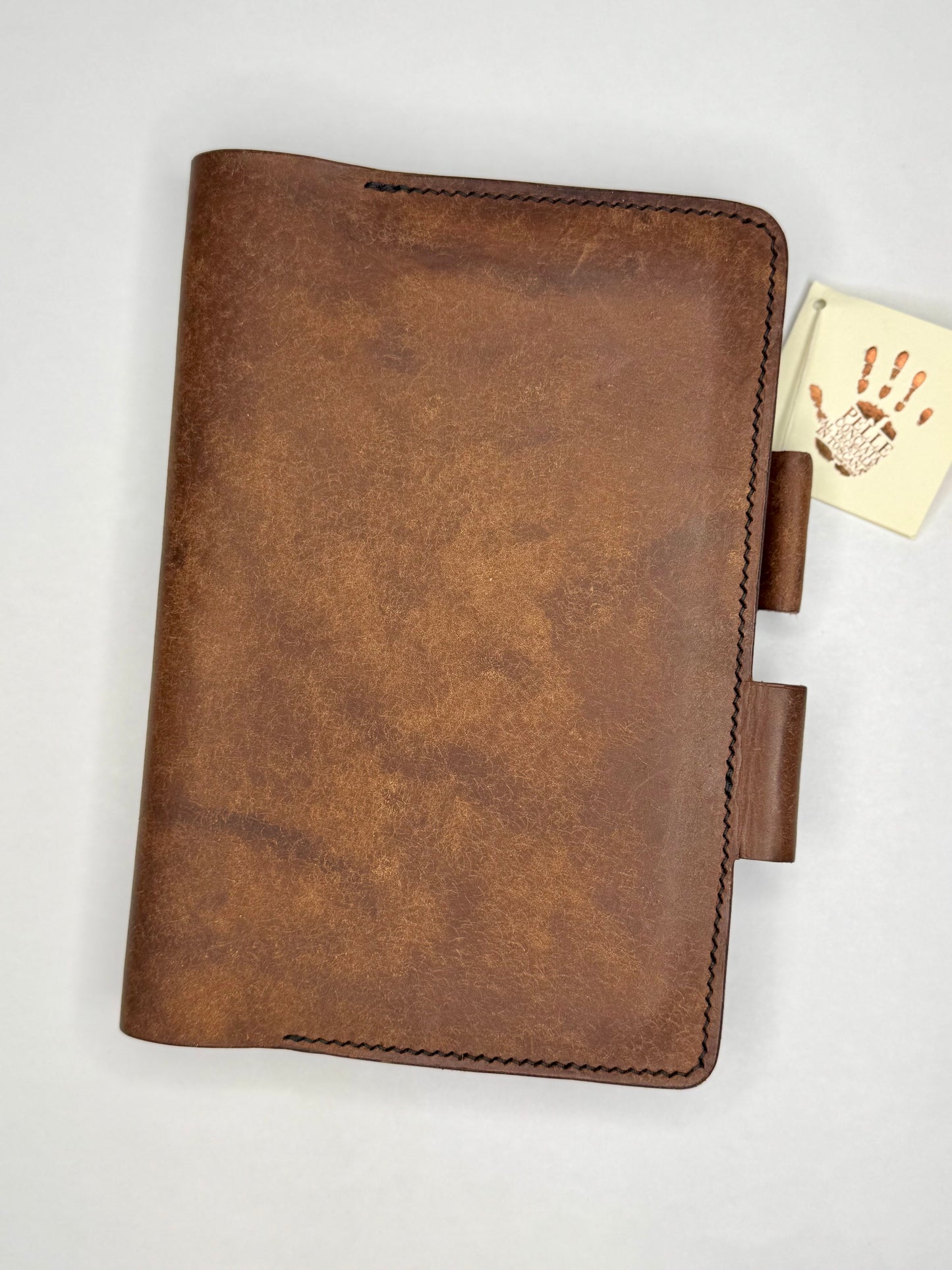 Italian Leather Notebook - Pueblo, Dark Brown