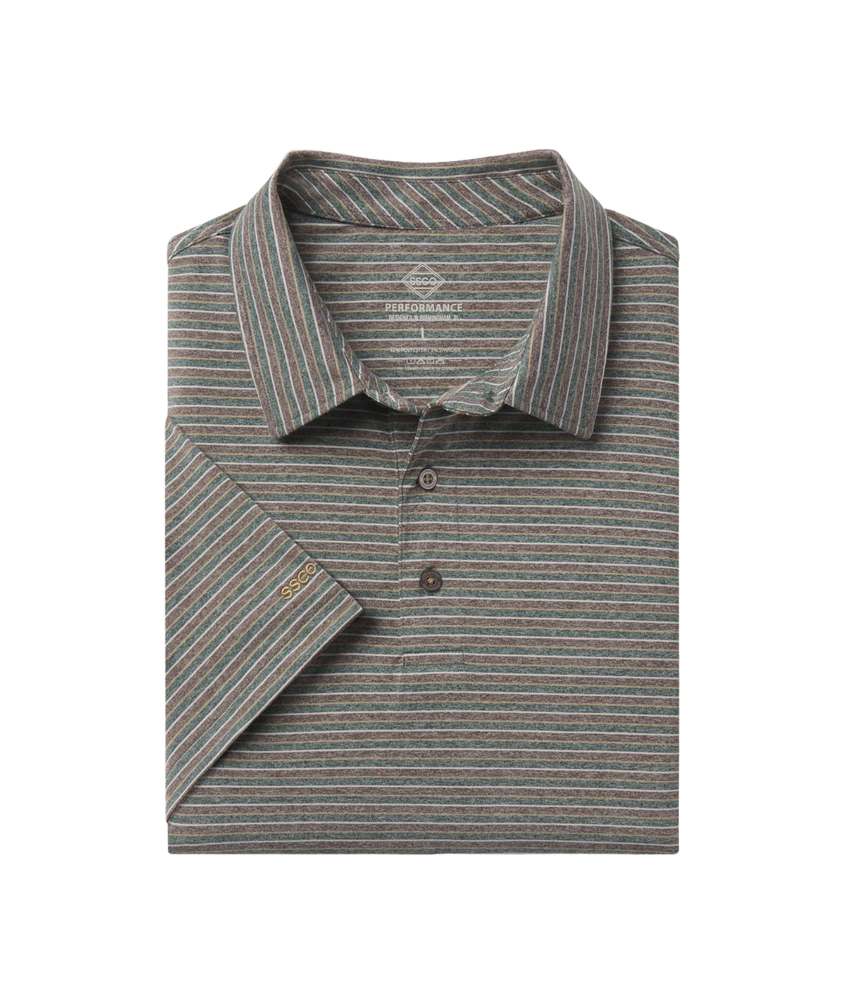 Cahaba Stripe Polo - Sequoia