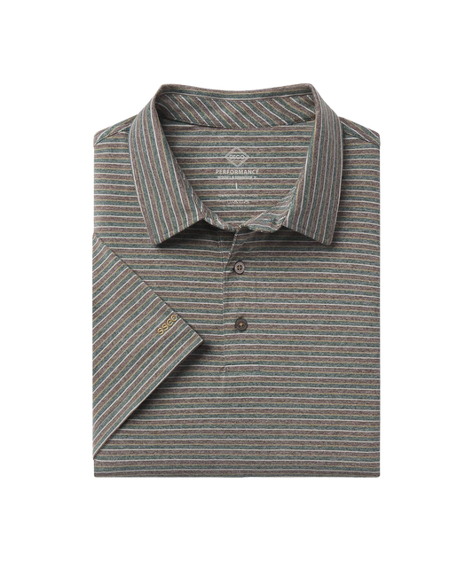 Cahaba Stripe Polo - Sequoia