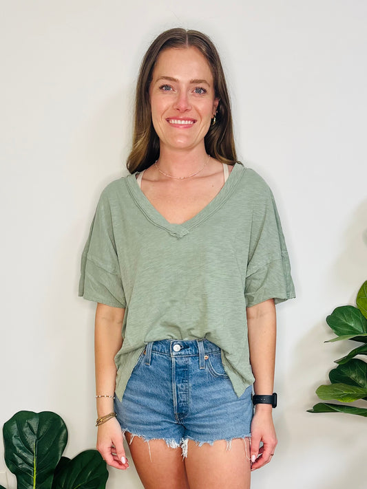 Easy Breezy Tee - Sage