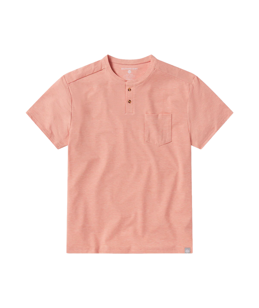 Max Comfort SS Henley - Coral Sky