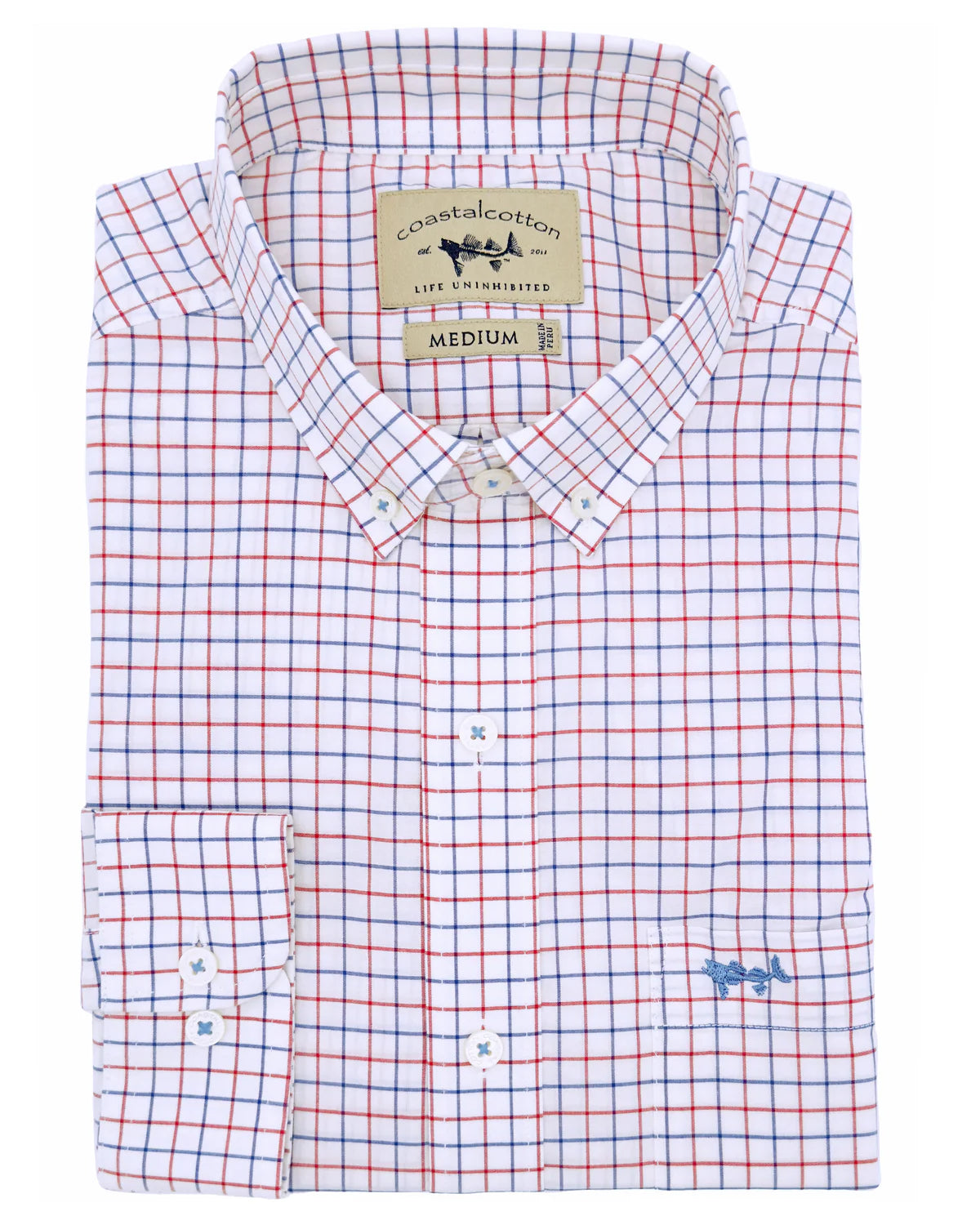 Patriotic Check Button Down