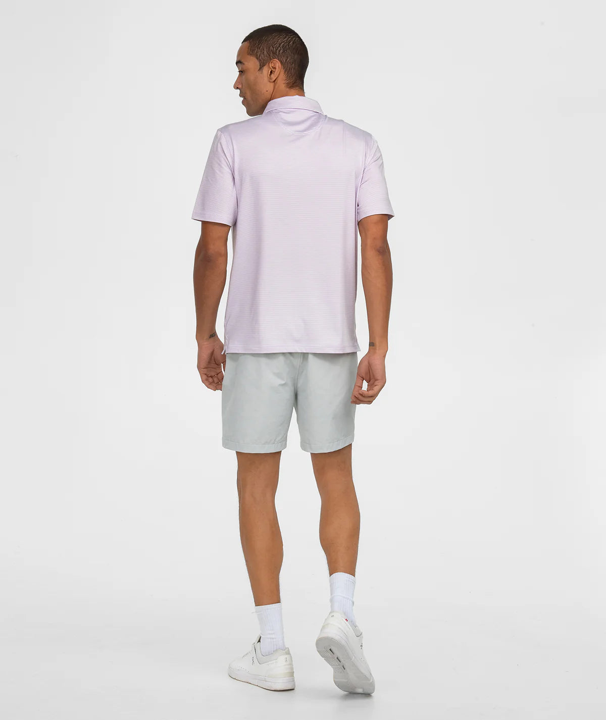 Madison Stripe Polo - Orchid Petal