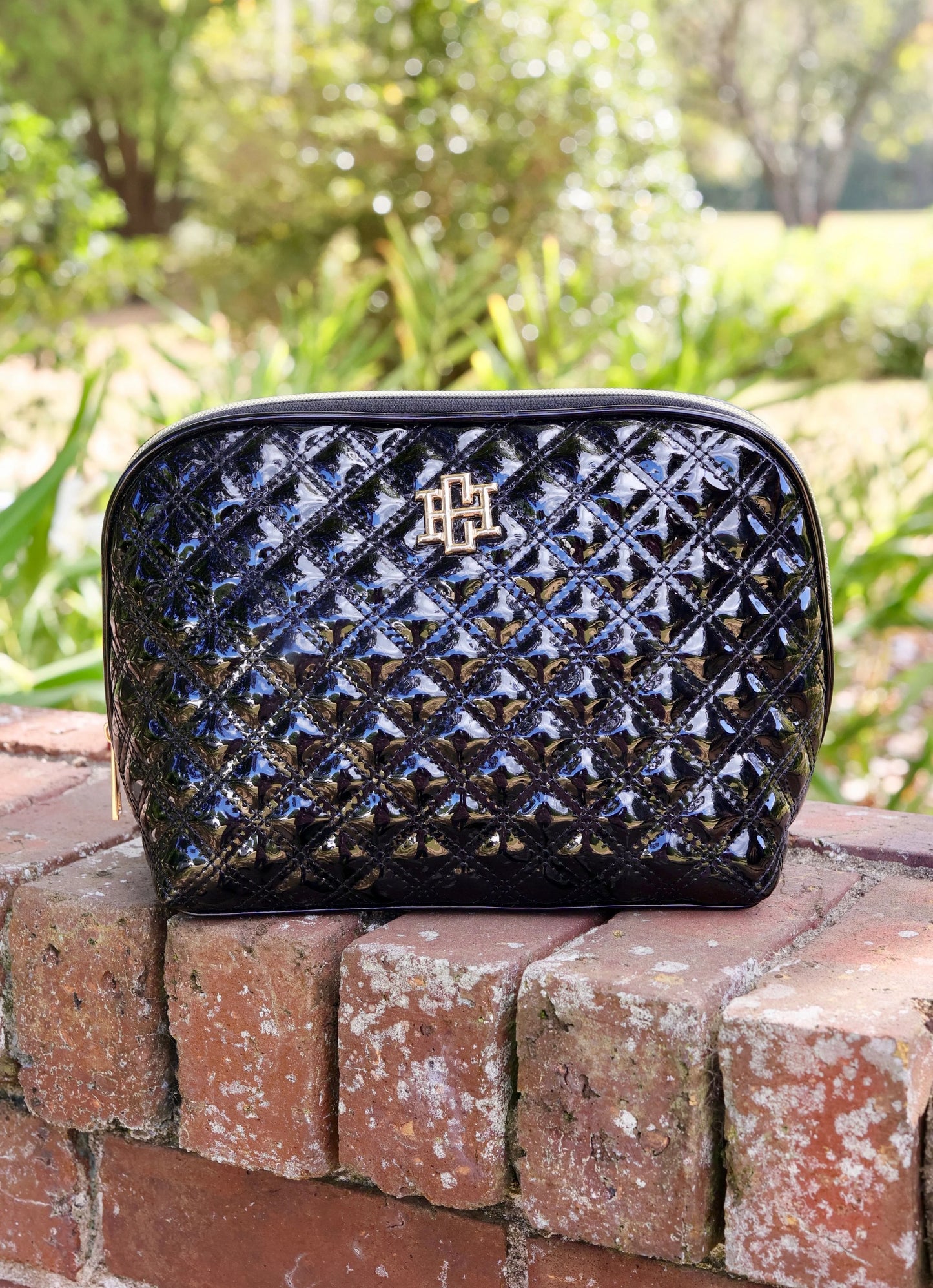 Capri Large Pouch - Black Patent