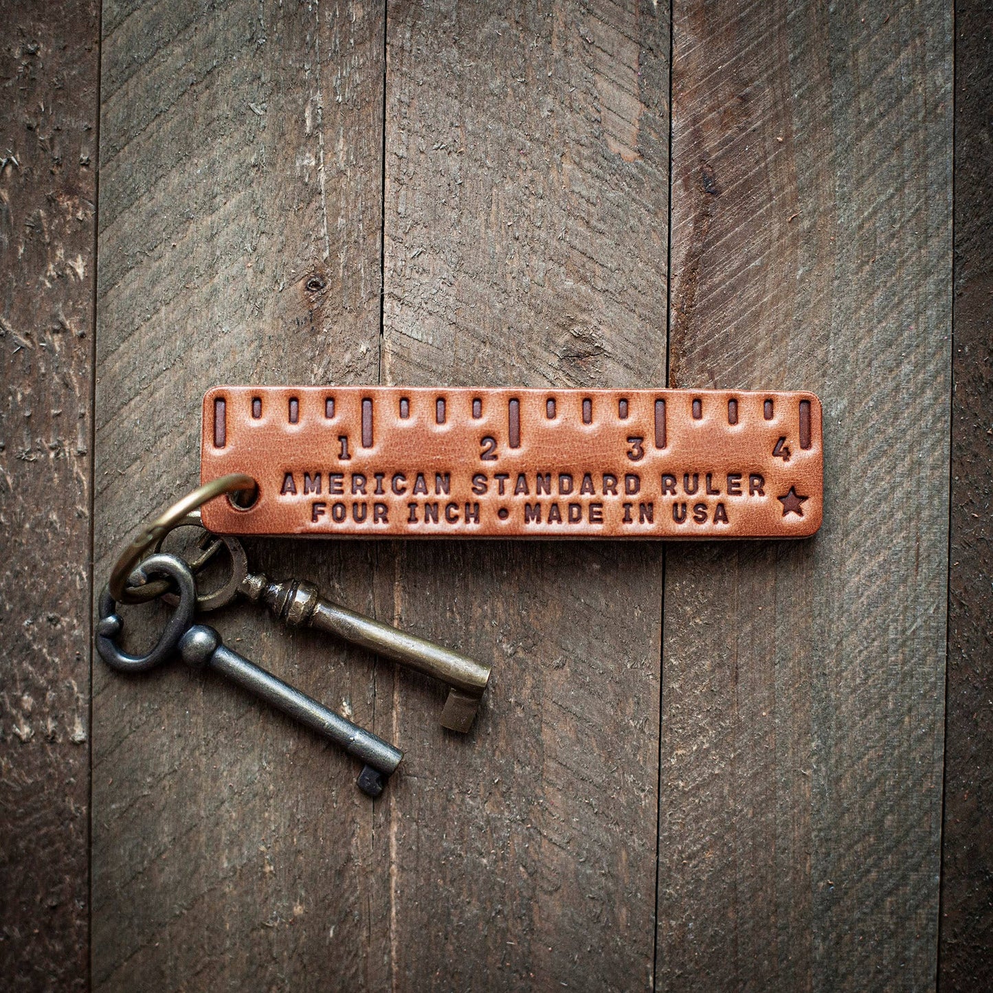 Leather Keychain - Ruler
