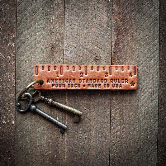 Leather Keychain - Ruler