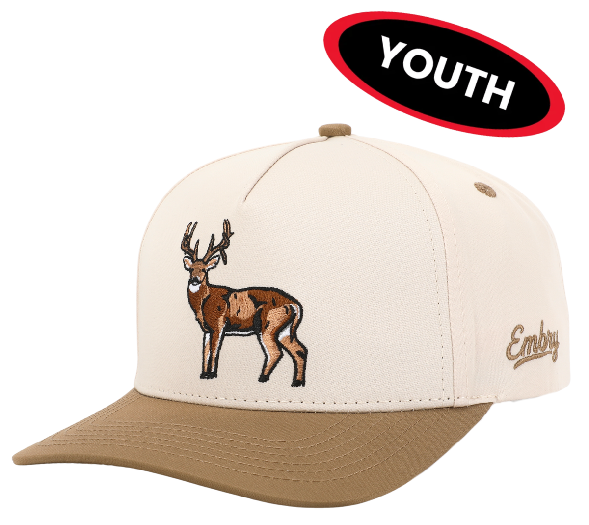 Youth Hat - Cream/Tan, Buck
