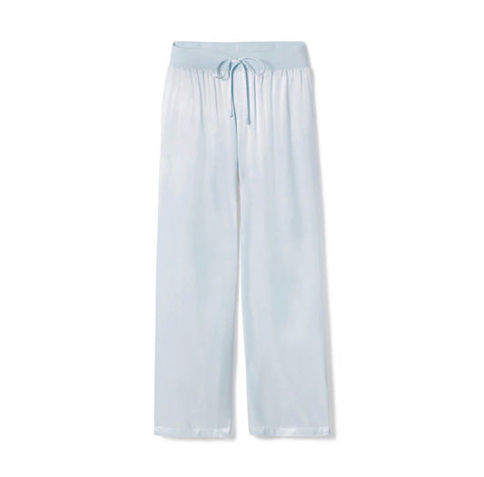 Jolie Capri Satin Pant - Pale Blue