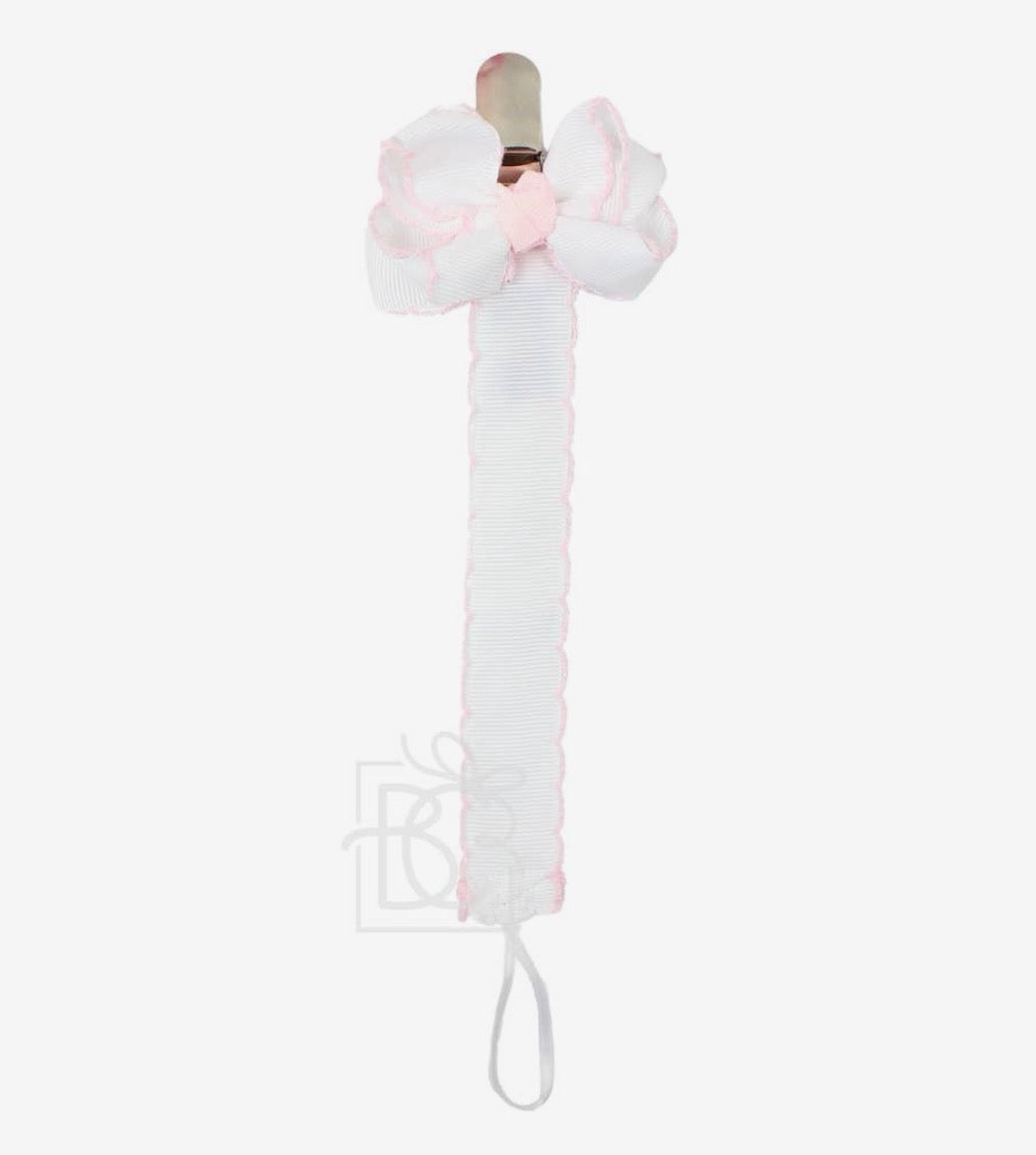 Crochet Bow Pacifier Clip
