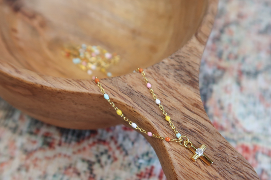 Brianna Colorful Cross Necklace