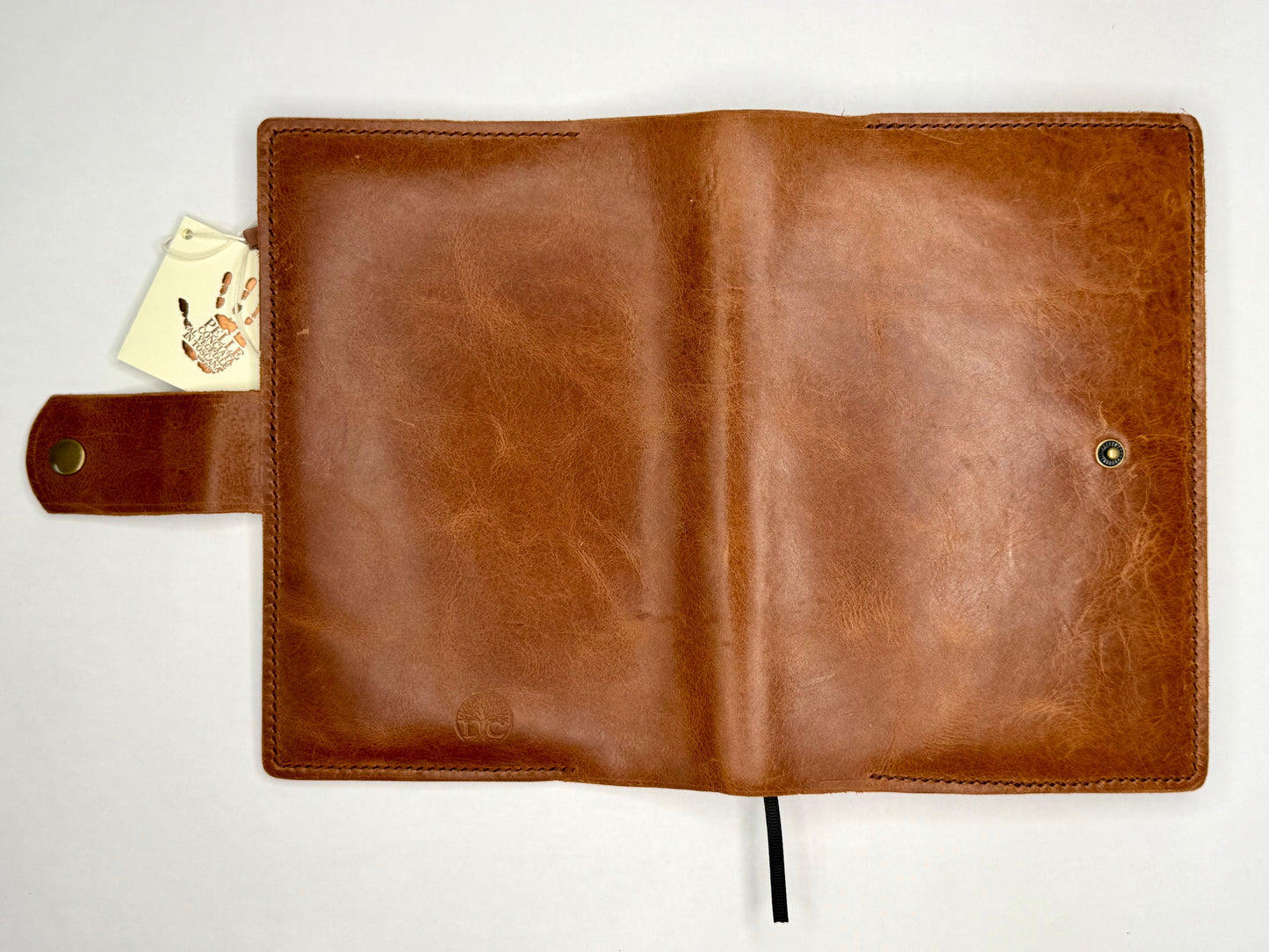 Italian Leather Notebook - Waxy, Cognac