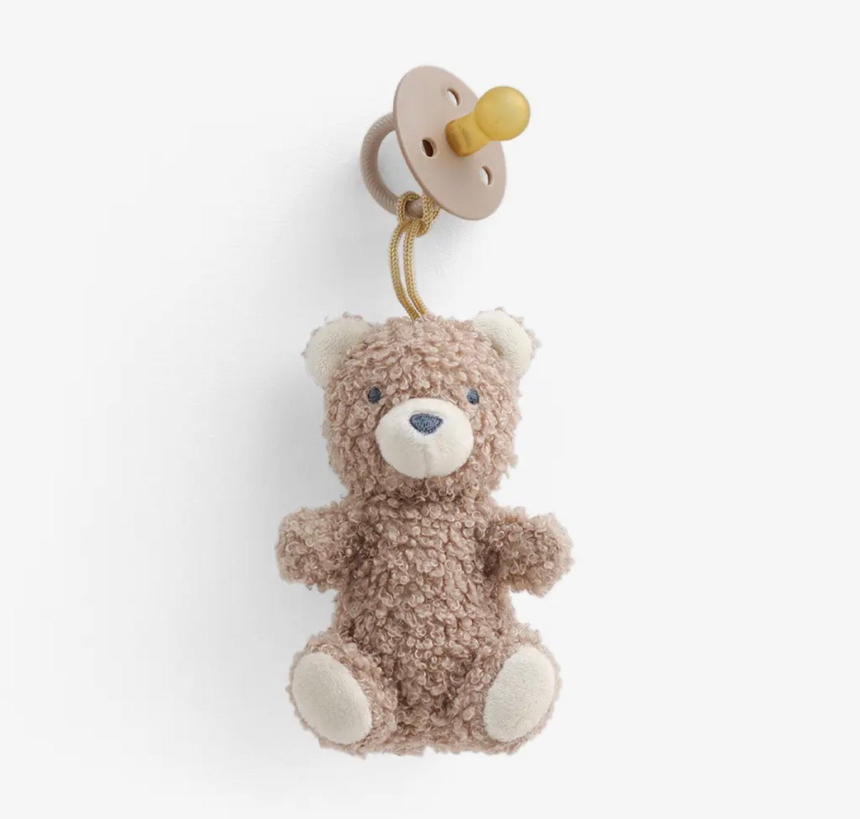 Bear Bitzy Pal Natural
Rubber Pacifier & Plush