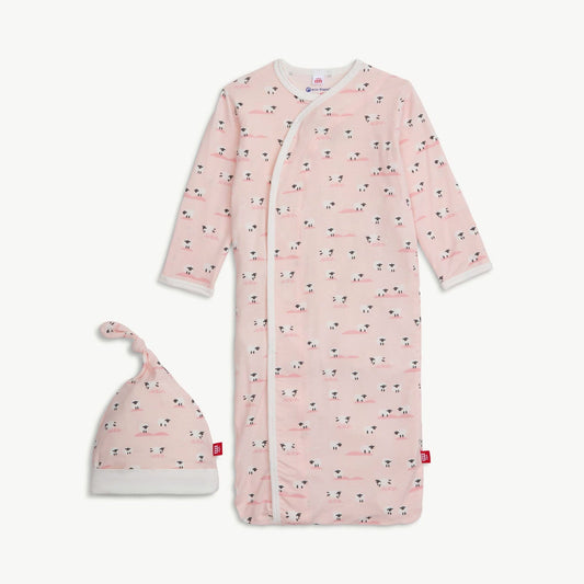 Pink BaaBaa Baby Gown/Hat Set