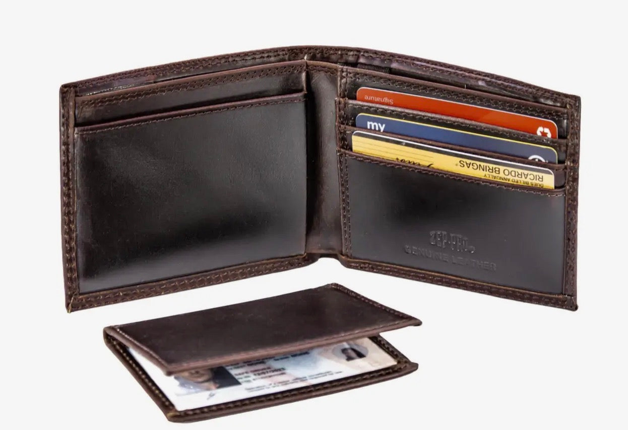 Zep-Pro Leather Bifold Wallet - Ole Miss Rebels