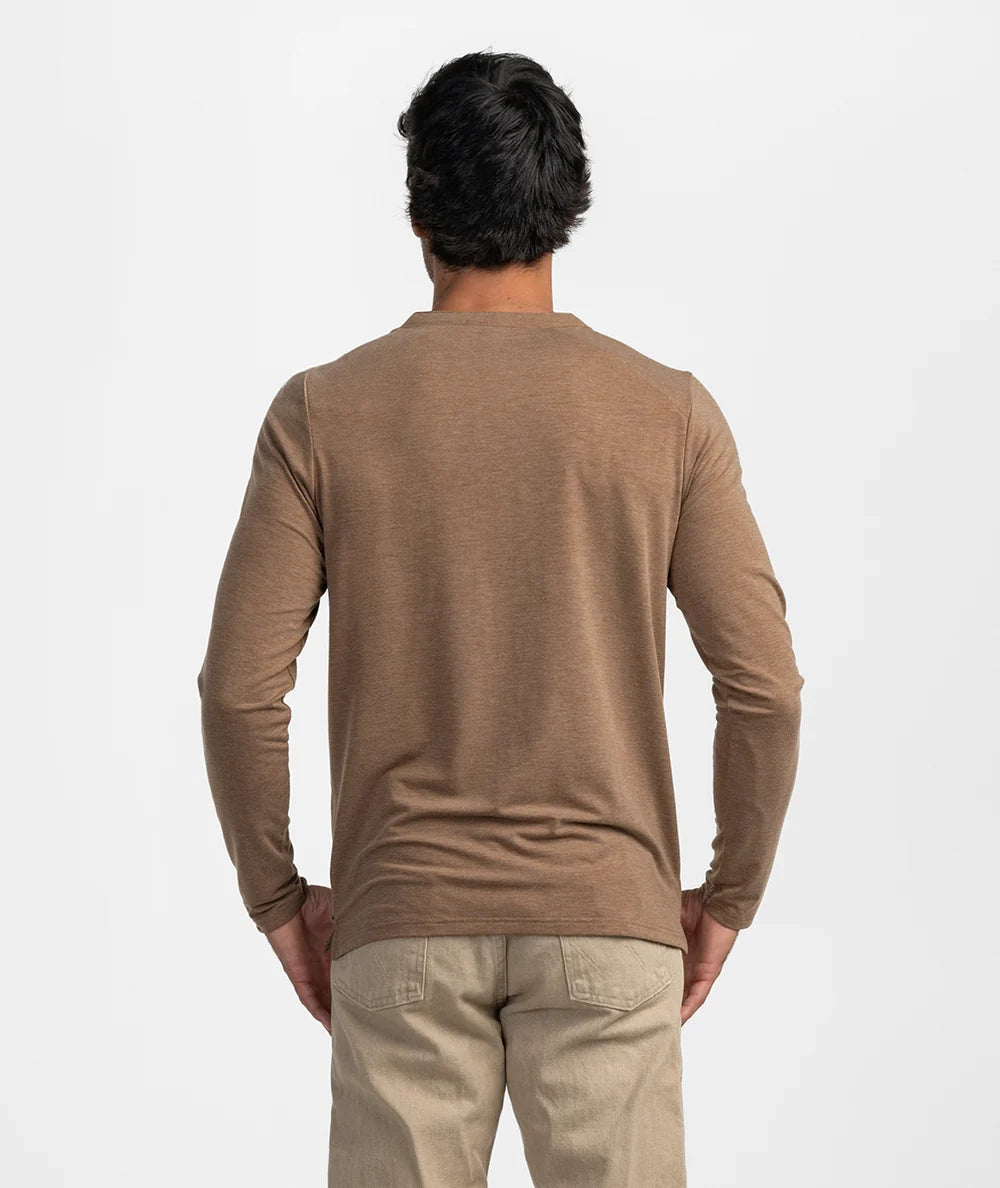 Max Comfort LS Henley - Walnut