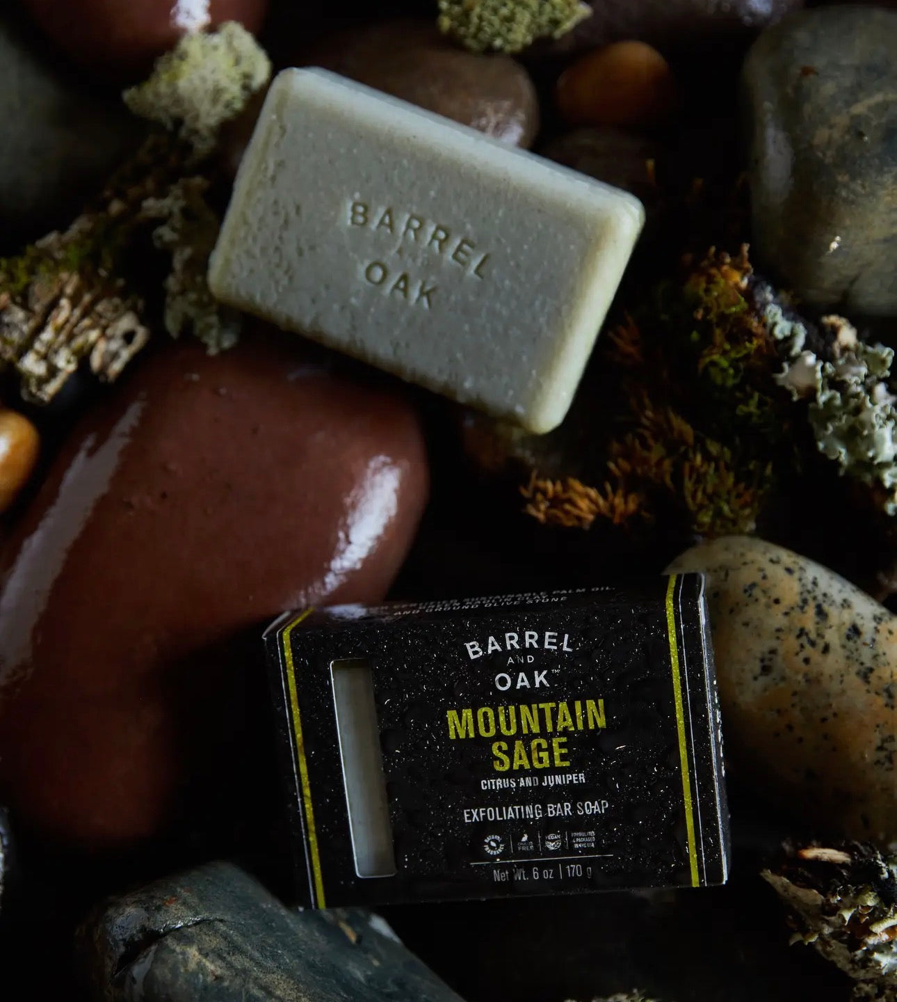 Barrel & Oak Exfoliating Soap Bar - Mountain Sage