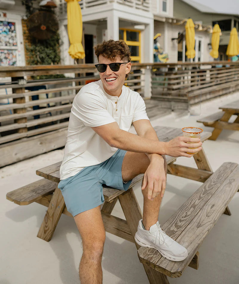 Max Comfort SS Henley - Off White