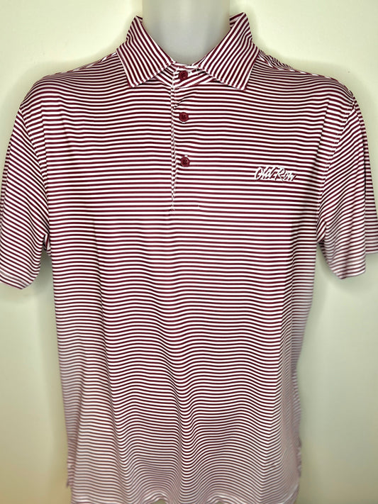 Maroon Stripe Polo