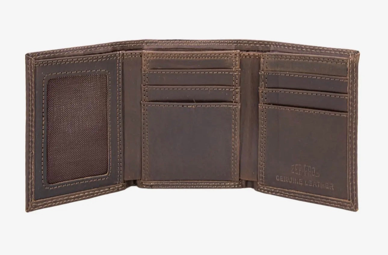 Zep-Pro Leather Trifold Wallet - Ole Miss Rebels