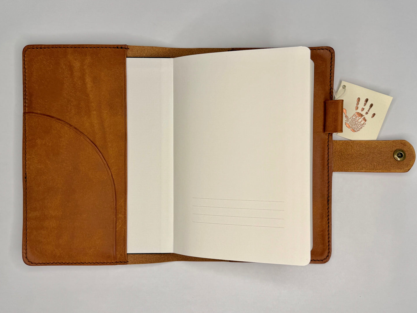 Italian Leather Notebook - Pueblo, Cognac