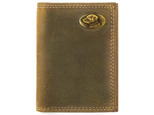 Vintage Leather Trifold Wallet - Lab