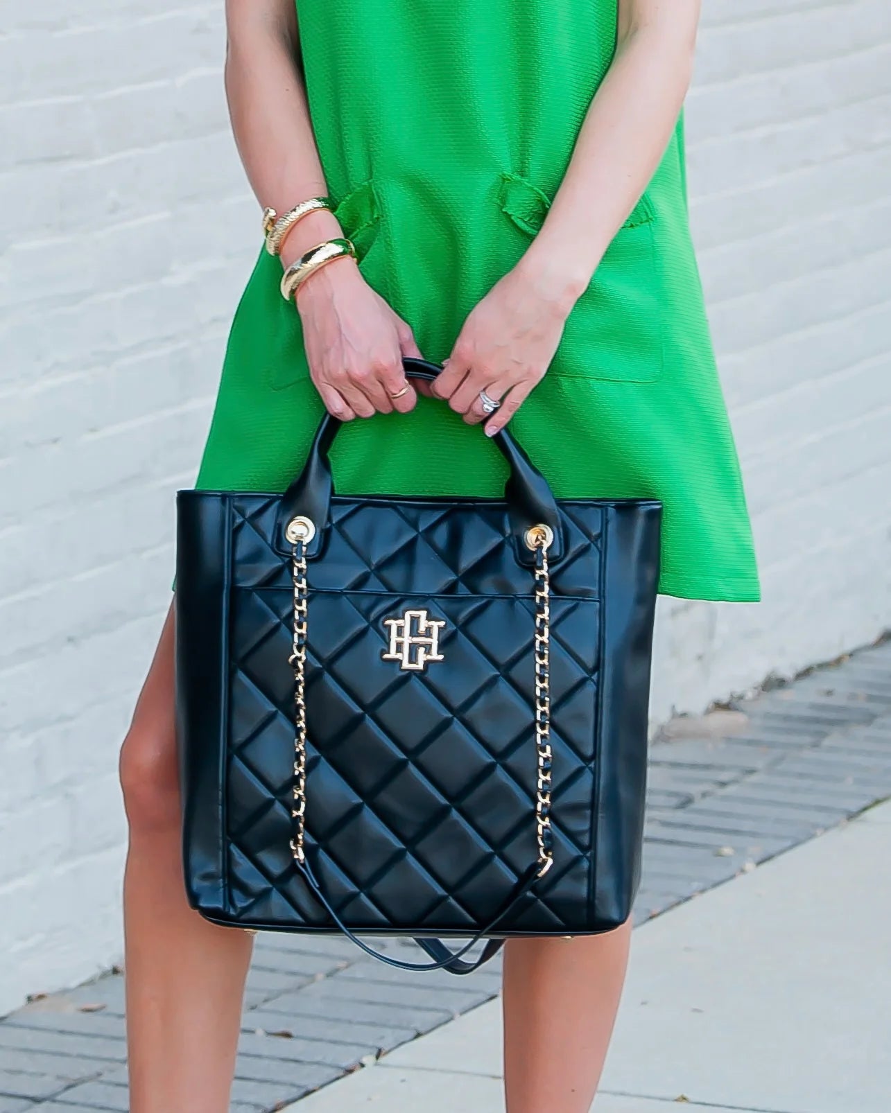 Kinzley Tote - Black Quilted LD
