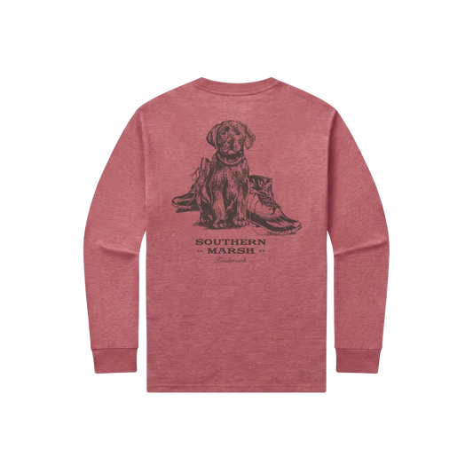 Youth Seawash LS Tee - Pup & Boots