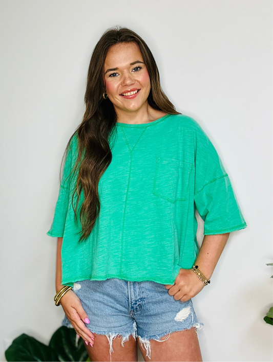 Take a Break Pocket Tee - Green