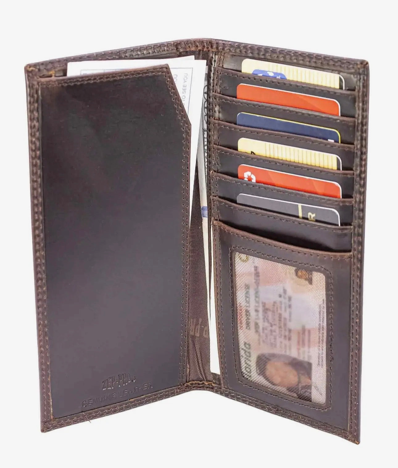 Zep-Pro Leather Secretary Wallet - Mississippi State Bulldogs