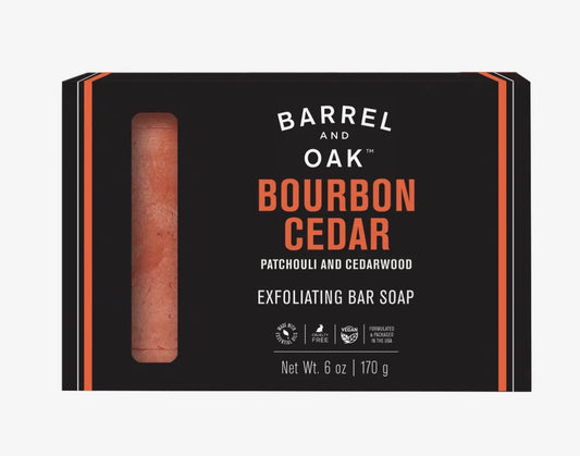 Barrel & Oak Exfoliating Soap Bar - Bourbon Cedar