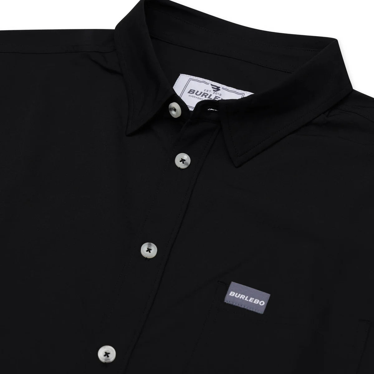 Short Sleeve Button Up - Black