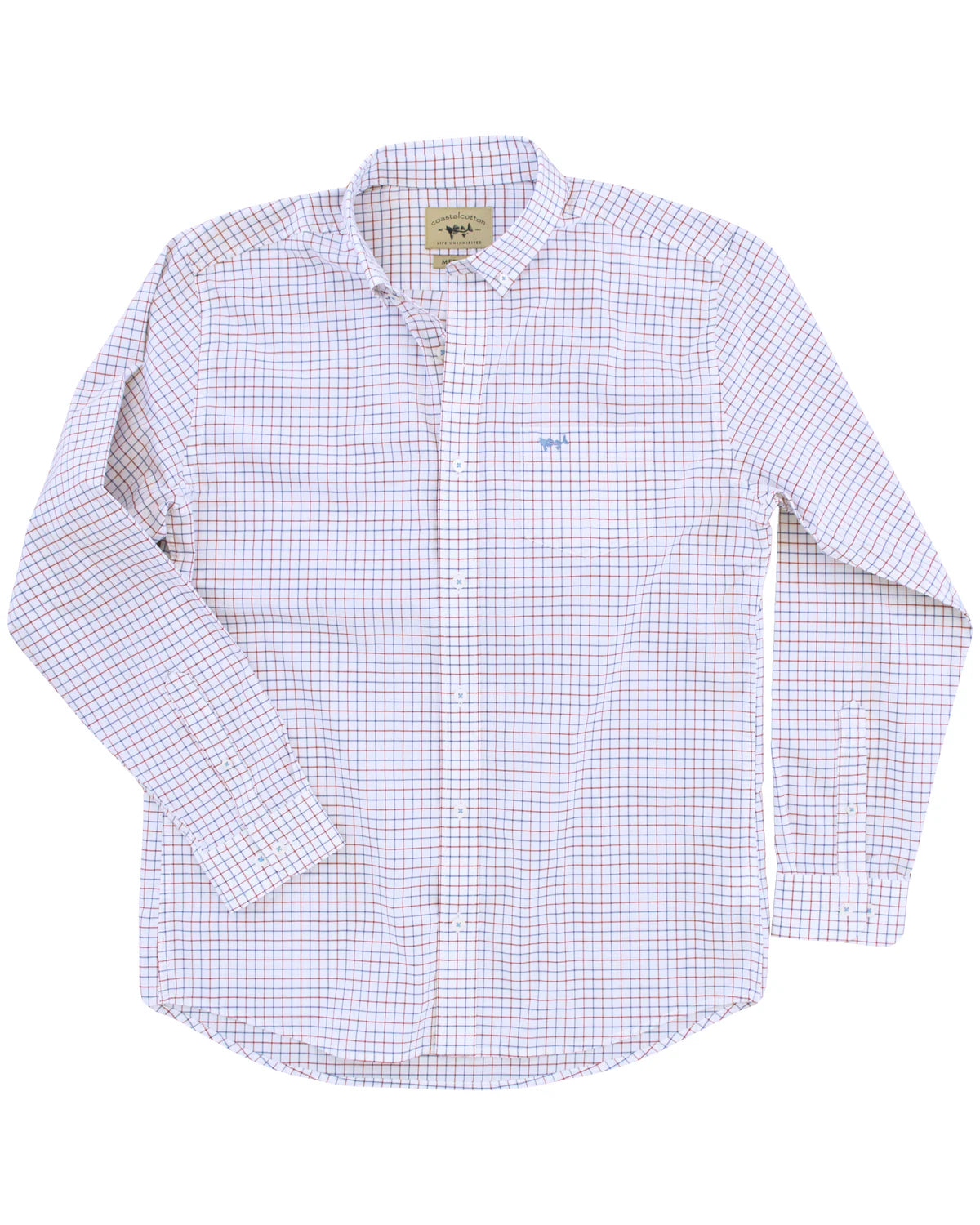 Patriotic Check Button Down