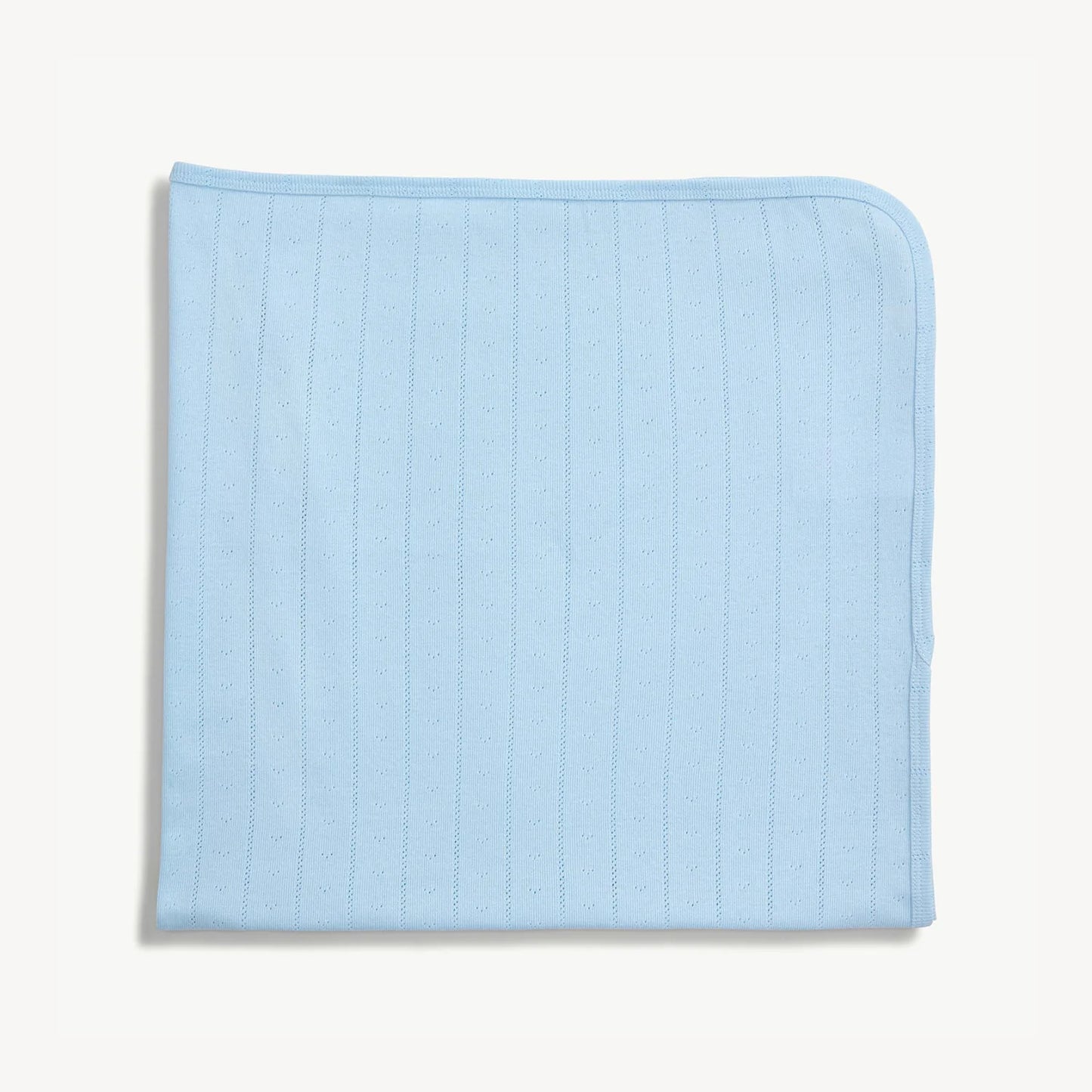 Blue Love Lines Pointelle Blanket