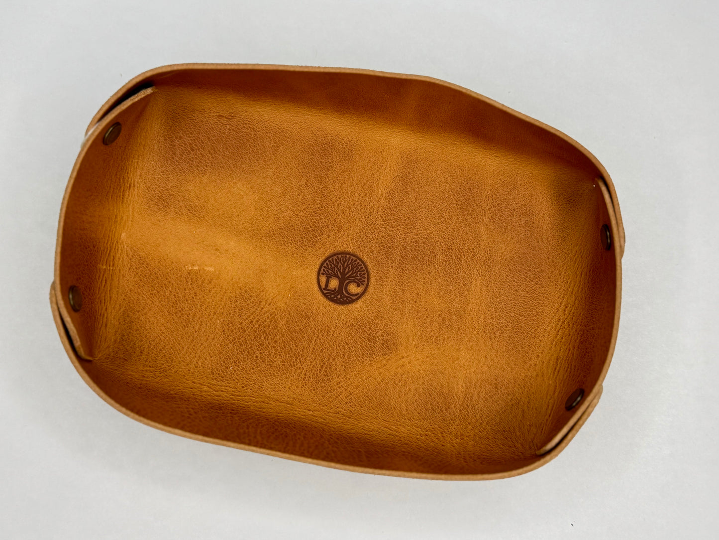 Italian Leather Valet Tray - Natural