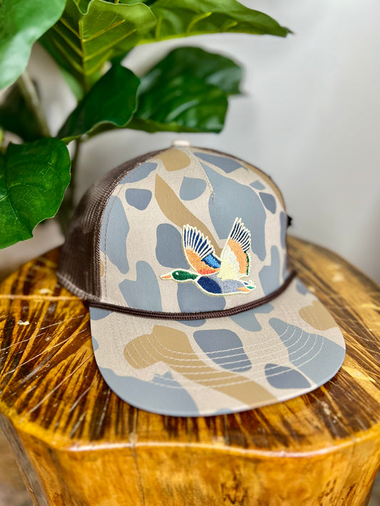 Burlebo Retro Camo Duck Rope Hat